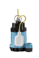 Little Giant Submersible Sump Effluent Pump with Integral Float Switch and Power Cord 