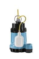 1/2 hp Submersible Sump Effluent Pump with Integral Float Switch and Power Cord