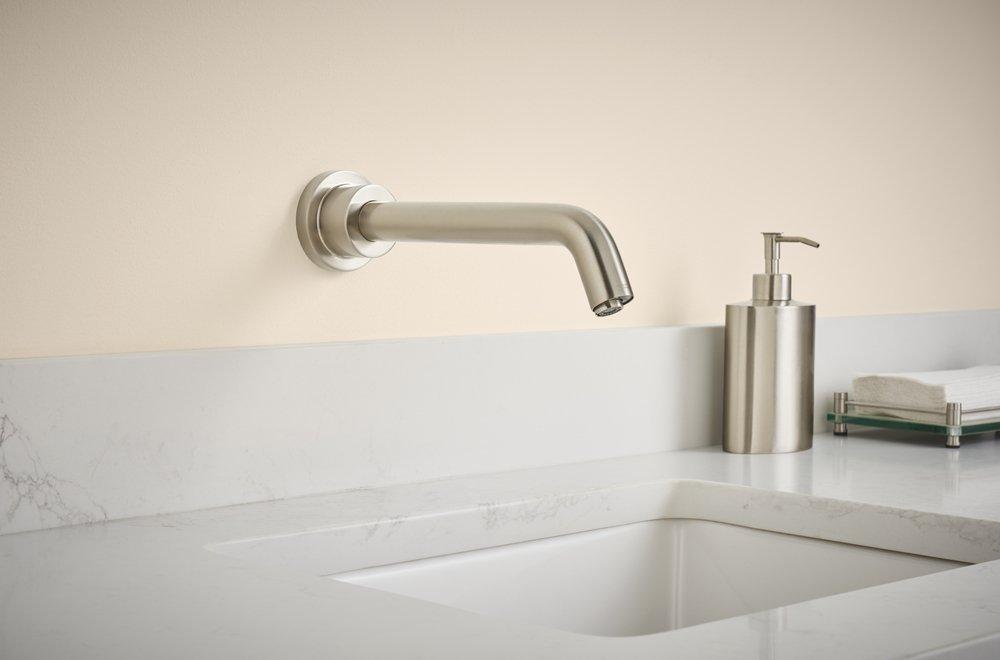 American Standard Brushed Nickel No Handle Wall Mount Service Faucet 