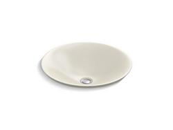 17-11/16 in. Drop-in or Vessel Mount Round Vitreous China Bathroom Sink in Biscuit