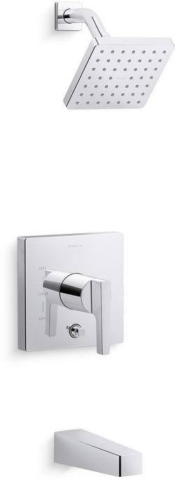 One Handle Single Function Bathtub & Shower Faucet in Polished Chrome (Trim Only)