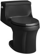 KOHLER Black Black&trade; 1.28 gpf Round One Piece Toilet with Left-Hand Trip Lever 