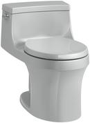 KOHLER Ice&trade; Grey 1.28 gpf Round One Piece Toilet with Left-Hand Trip Lever 