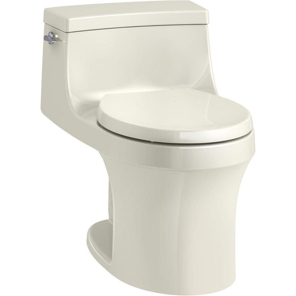 KOHLER Biscuit 1.28 gpf Round Floor Mount One Piece Toilet 
