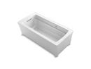 KOHLER White 68 x 32 in. Acrylic Free Standing Bath Tub with Heated Surface 