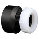 1-1/2 x 1-1/4 in. ABS DWV Slip Joint Female Trap Adapter with Washer & Polyethylene Nut