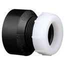 Black ABS DWV Slip Joint Female Trap Adapter with Washer & Polyethylene Nut 