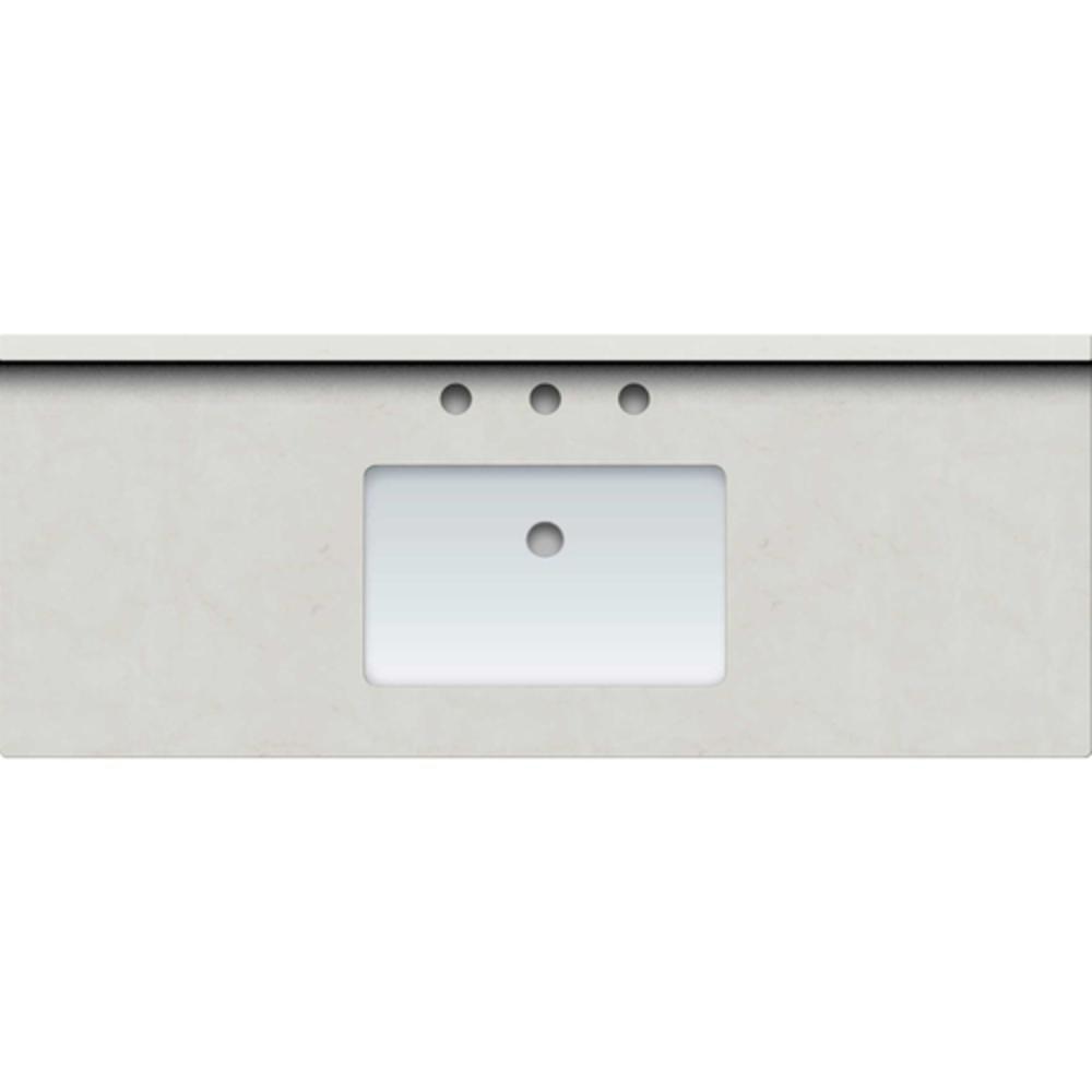 Strasser London Grey 49 x 22 in. Single Bowl Vitreous China and Stone Vanity Top 