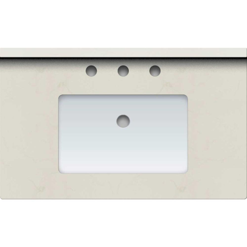 Strasser Lattice 31 x 22 in. Single Bowl Vitreous China and Stone Vanity Top 