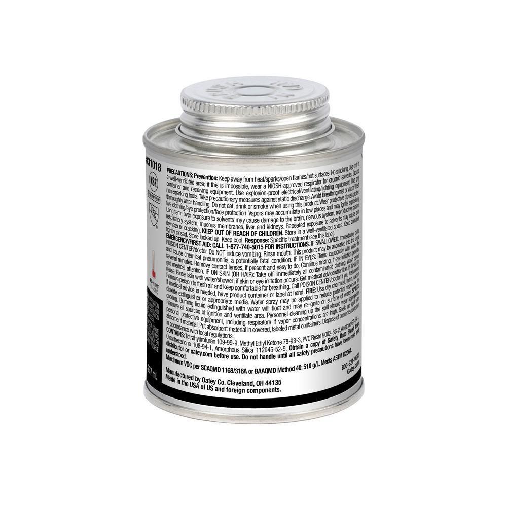 Oatey&reg; Clear Plastic Clear Pipe Cement 