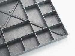 30 in. x 30 in. x 2 in. Plastic Equipment Pad - Grey