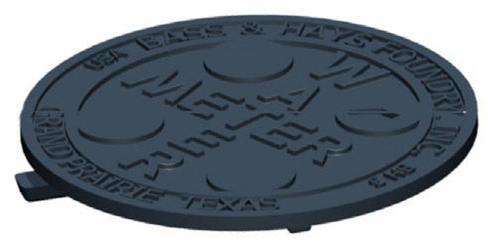 Carson Industries Black Round Water Meter Solid Lid in Black 