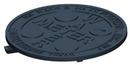 Round Water Meter Solid Cast Iron Lid in Black