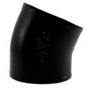 Black No Hub 22-1/2 Degree Cast Iron 1/16 Bend 