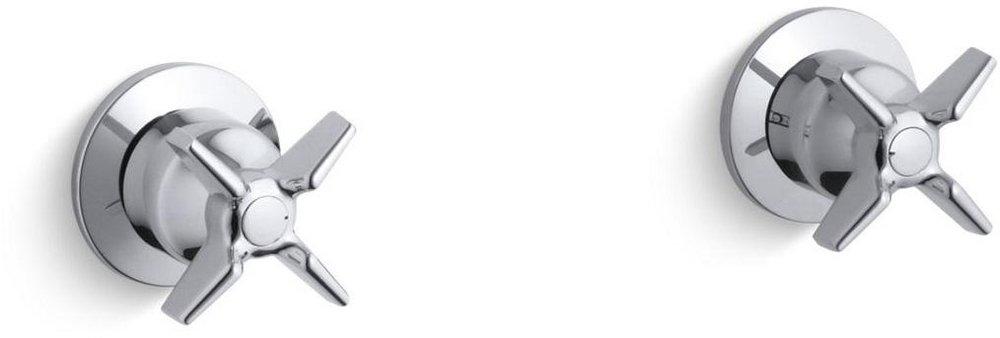 KOHLER Polished Chrome 2-Handle Cross Wall-Mount Valve Trim 