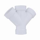 White PVC DWV Double Wye 