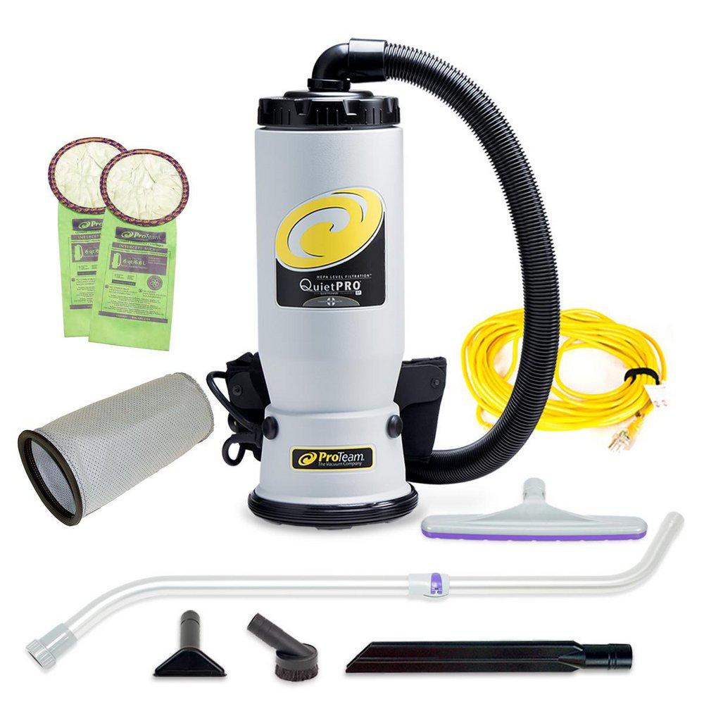 ProTeam&reg; Grey BP HEPA Commercial Vacuum with 107100 Xover Floor Tool Kit D 