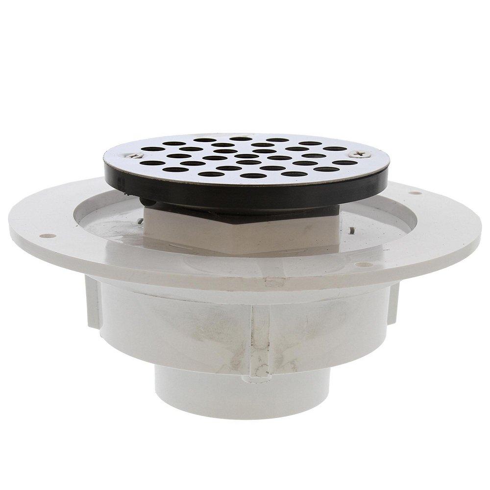 2 PVC Threaded Shower Drain With 4 Stainless Steel 
