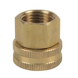 1/2 x 3/4 in. FIP x FHT Hose Swivel Brass Adapter