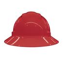 ERB Safety Red Size 6.5-8 Plastic Full Brim Vented Ratchet Hard Hat 