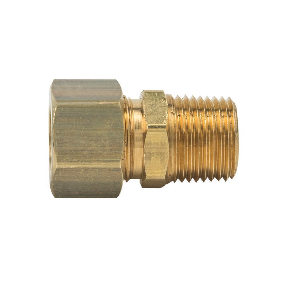 Proplus Part # 272384 - Proplus 3/8 In. X 1/2 In. Lead Free Brass  Compression Female Adapter - Brass Compression Adapters - Home Depot Pro