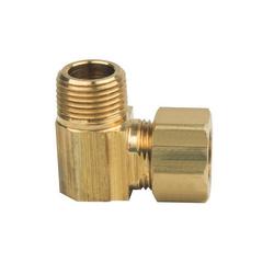 1/2 x 3/8 in. OD Compression x MIP Brass Elbow