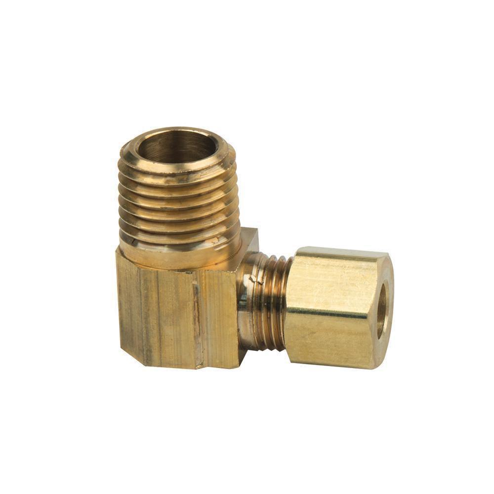 PROFLO&reg; 1/4 in. OD Compression x MIP Brass Elbow 