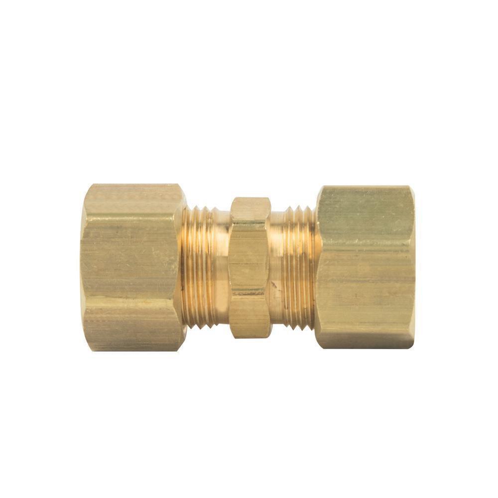 1/2 in. Tube OD x 1/2 in. MNPTF - 45 Degree Elbow - Brass Compression  Fitting - SAE#060302