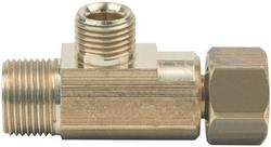 3/8 in. OD Female x 3/8 in. OD Tube x 1/4 in. OD Tube Brass Female Tee Adaptor