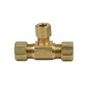 3/8 x 3/8 x 1/4 in. OD Compression Domestic Brass Reducing Tee
