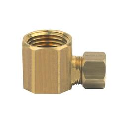 3/8 x 1/2 in. OD Tube x FIP Brass Compression Elbow