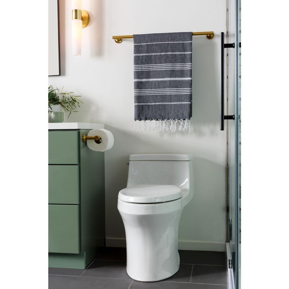 KOHLER White 1.28 gpf Elongated Floor Mount One Piece Toilet 
