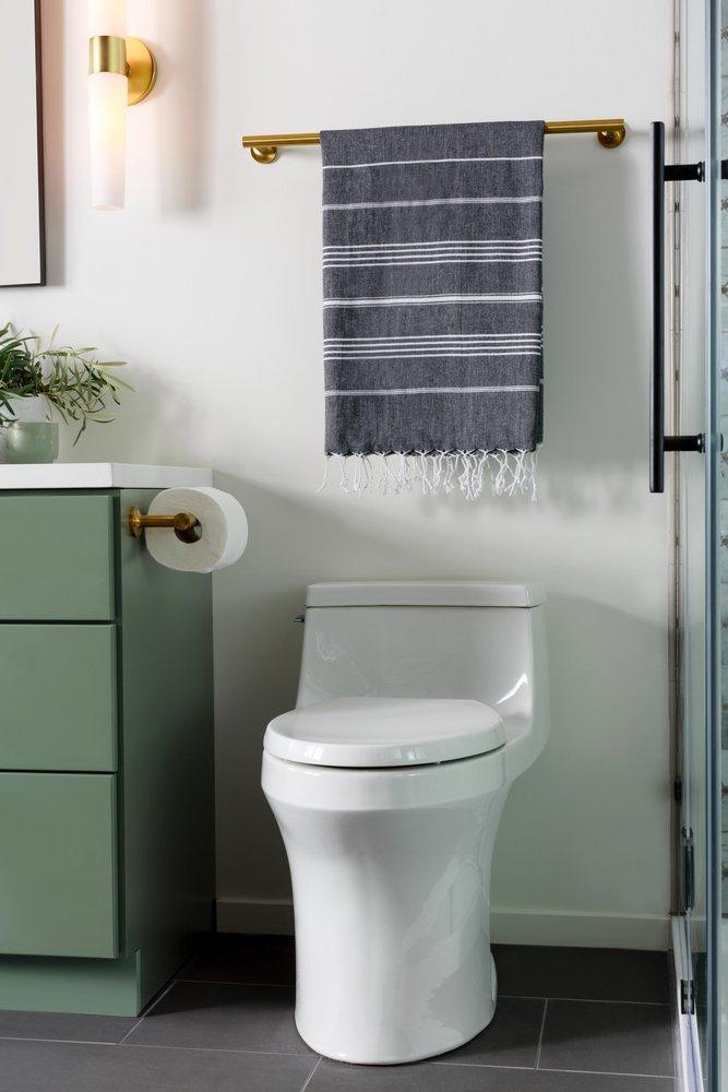 KOHLER White 1.28 gpf Elongated Comfort Height One Piece Toilet 