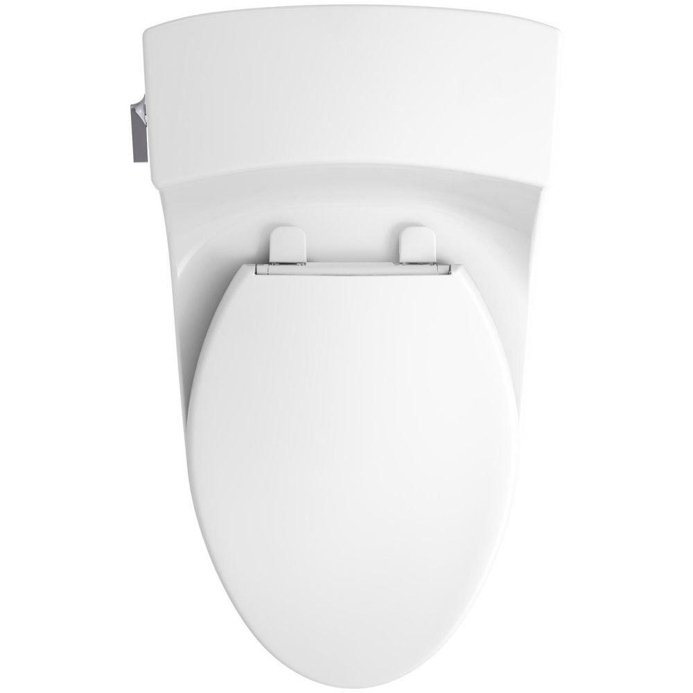 KOHLER White 1.28 gpf Elongated Floor Mount One Piece Toilet 