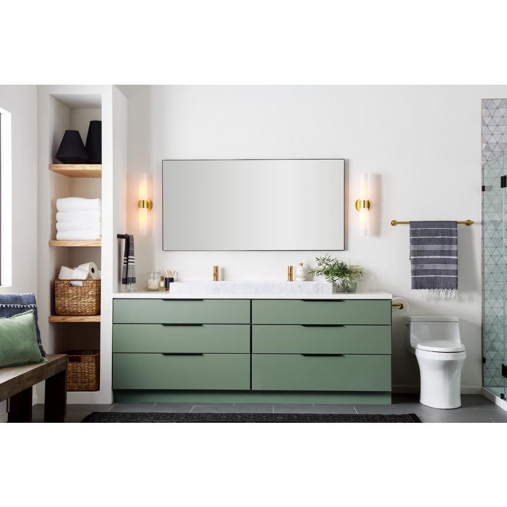 KOHLER White 1.28 gpf Elongated Floor Mount One Piece Toilet 
