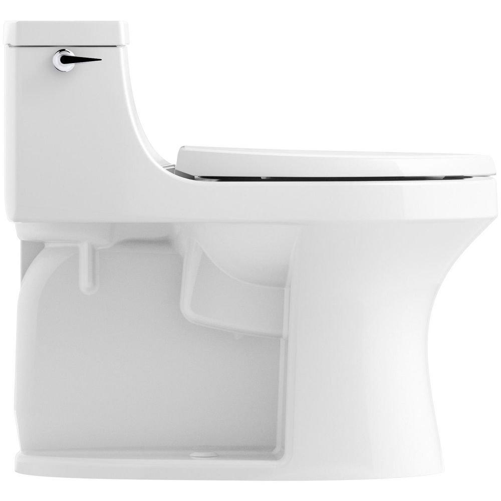 KOHLER White 1.28 gpf Elongated Floor Mount One Piece Toilet 