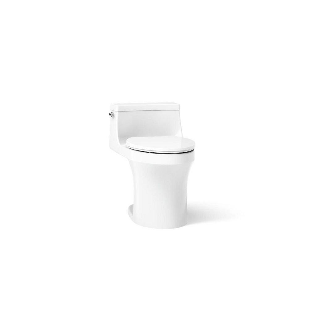 KOHLER White 1.28 gpf Elongated Floor Mount One Piece Toilet 