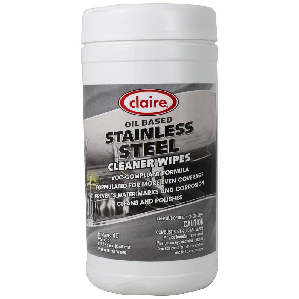 Claire 12 x 9-1/2 in. Stainless Steel Wipes 