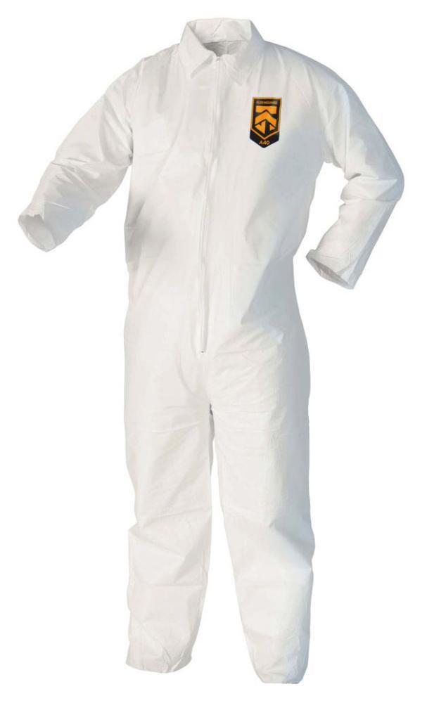 KleenGuard&trade; White Mircoporous Coveralls 