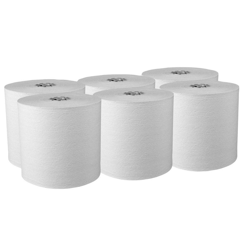 Scott&reg; White Hard Roll Towel in Grey and White (Case of 6) 