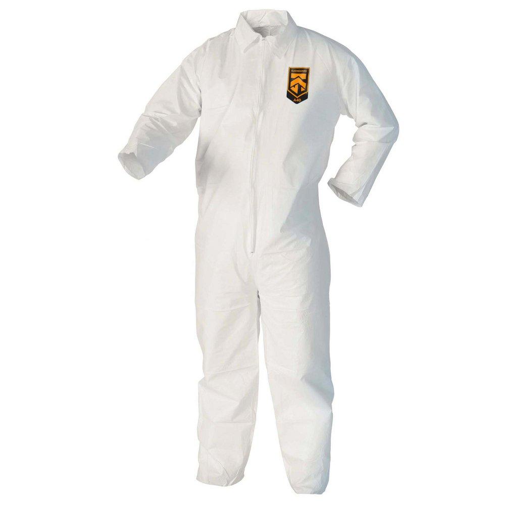 KleenGuard&trade; White Mircoporous Coveralls 