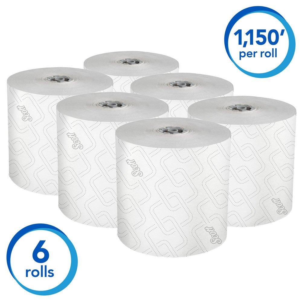 Scott® White Hard Roll Towel in Grey and White (Case of 6) 