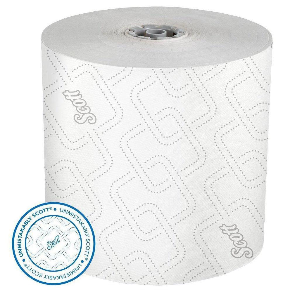 Scott® White Hard Roll Towel in Grey and White (Case of 6) 