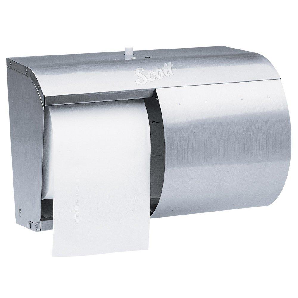 Scott® Stainless Steel 11-3/4 in. Double Jumbo Roll Tissue Dispenser 