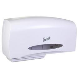 Twin Jumbo Roll Tissue Dispenser in Pearl White