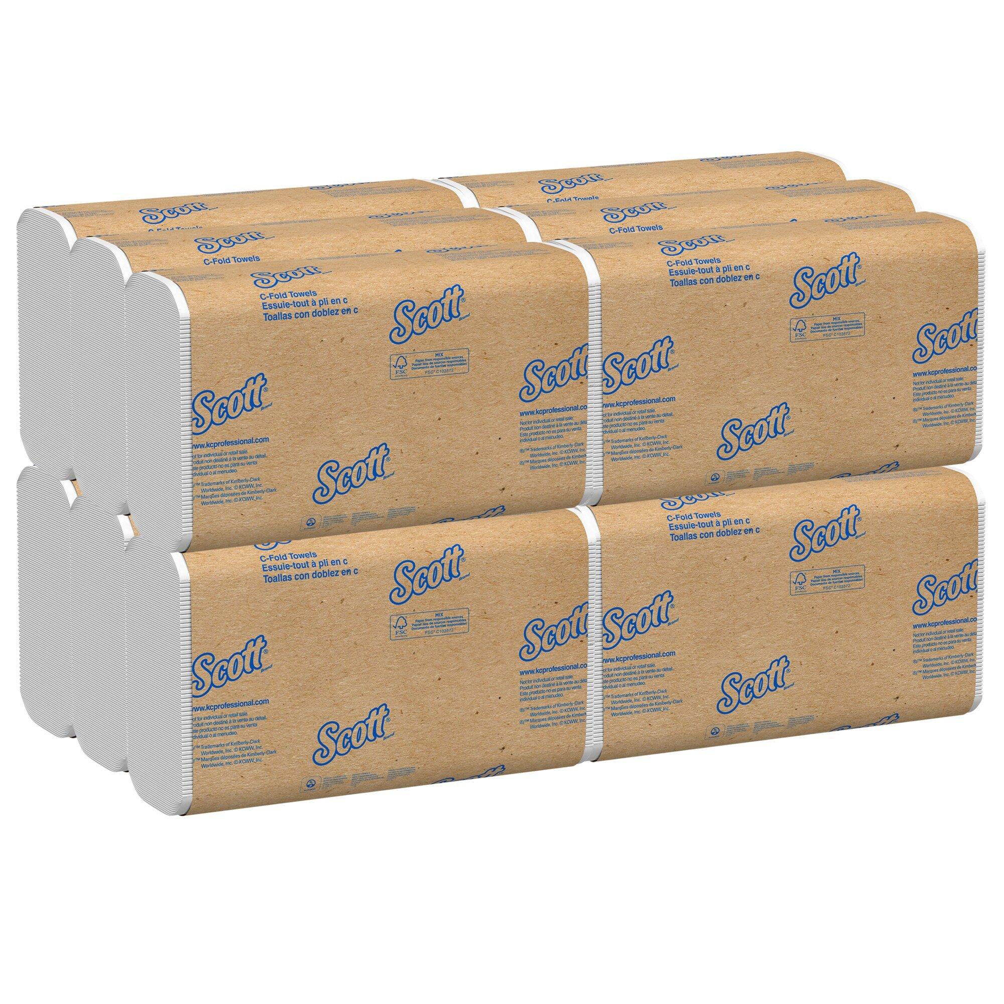 Scott&reg; White 200-Count 13-3/20 in. C-Fold Paper Towel (Case of 12) 
