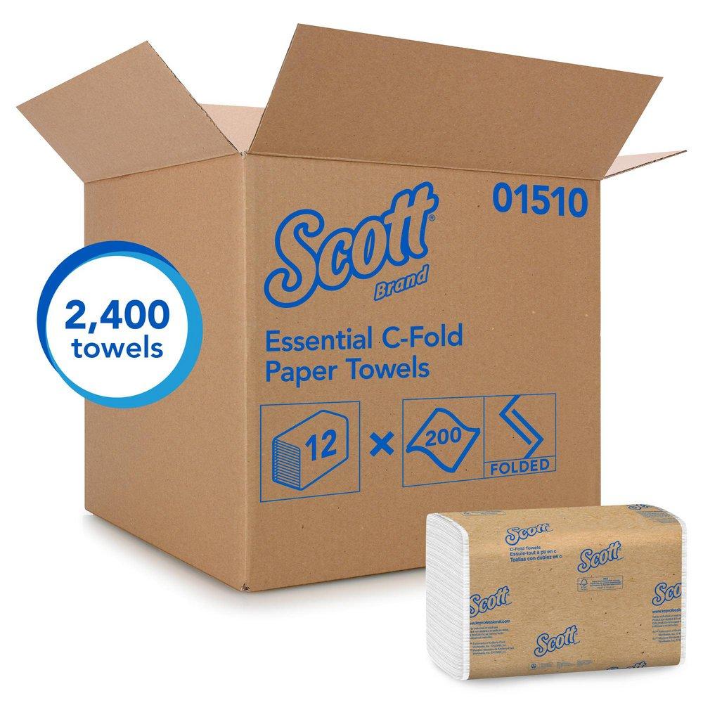 Scott® White 200-Count 13-3/20 in. C-Fold Paper Towel (Case of 12) 