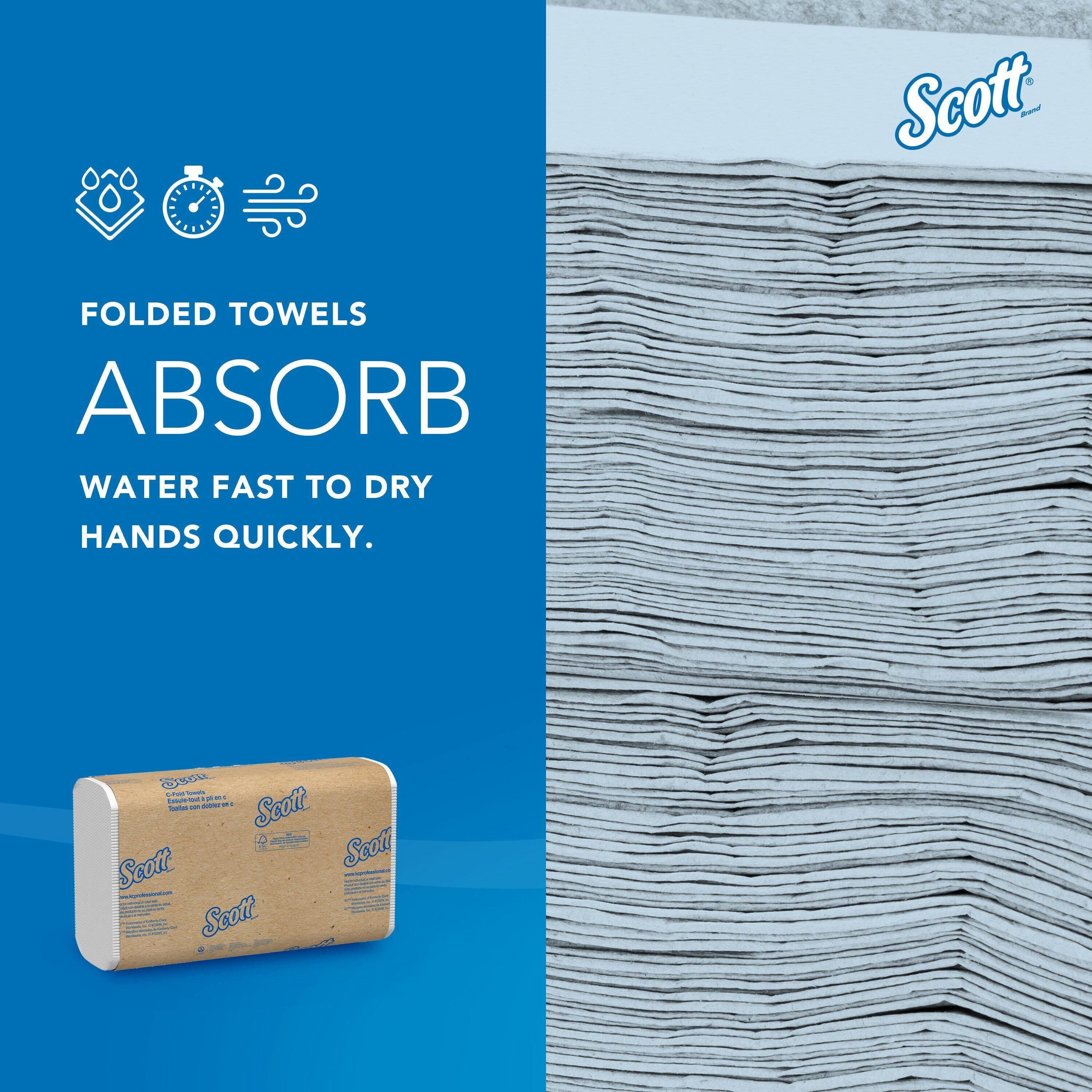 Scott&reg; White 200-Count 13-3/20 in. C-Fold Paper Towel (Case of 12) 