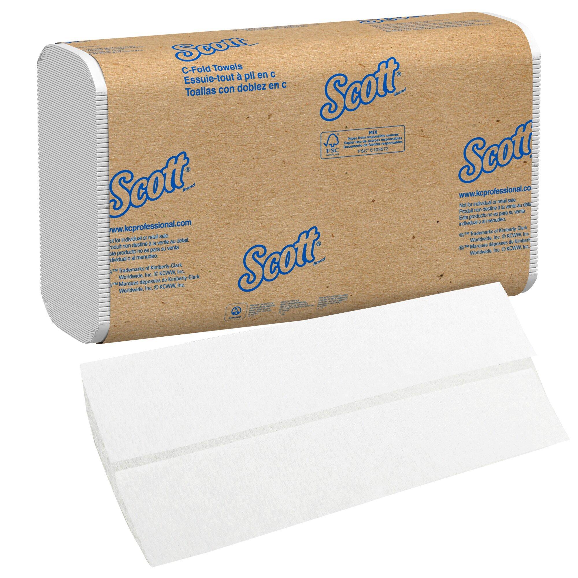Scott&reg; White 200-Count 13-3/20 in. C-Fold Paper Towel (Case of 12) 