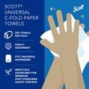 Scott&reg; White 200-Count 13-3/20 in. C-Fold Paper Towel (Case of 12) 